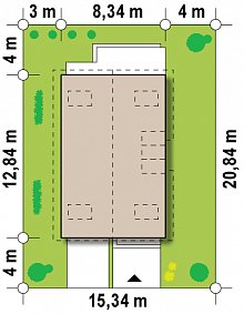 Минимальные размеры участка для проекта Z154