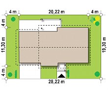 Минимальные размеры участка для проекта Z287