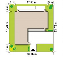 Минимальные размеры участка для проекта Zx135