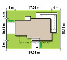 Минимальные размеры участка для проекта Zx14