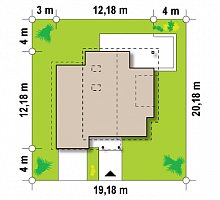 Минимальные размеры участка для проекта Zx23