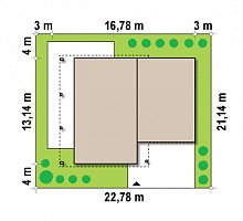 Минимальные размеры участка для проекта Zx5