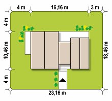 Минимальные размеры участка для проекта Z461