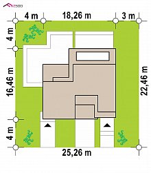 Минимальные размеры участка для проекта Zb27
