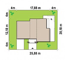 Минимальные размеры участка для проекта Zx15