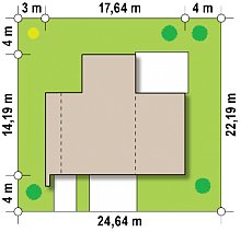 Минимальные размеры участка для проекта Zx46