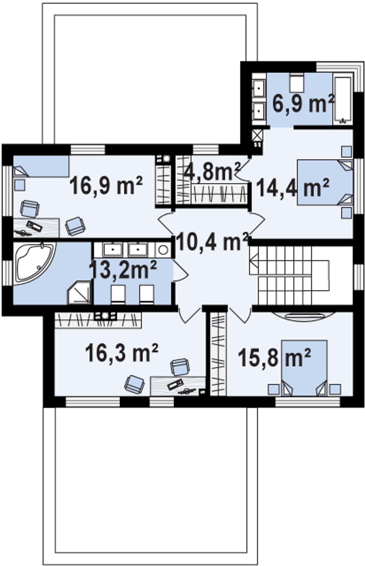 2-ой этаж - план проекта Zx112