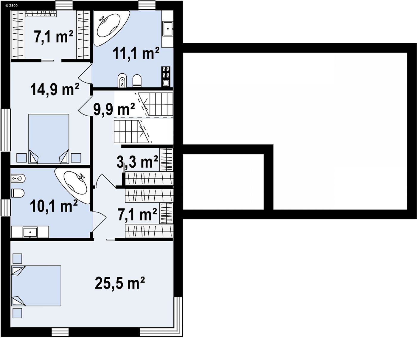 2-ой этаж - план проекта Zx190