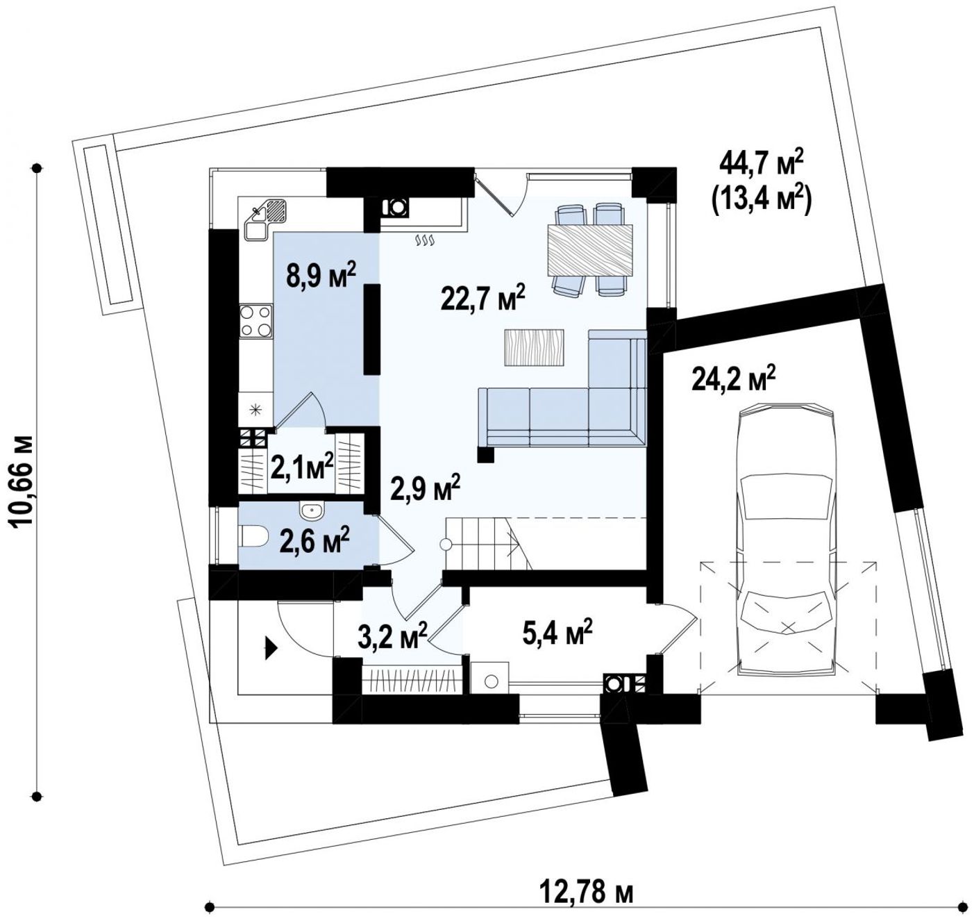 1-ый этаж - план проекта Zx51